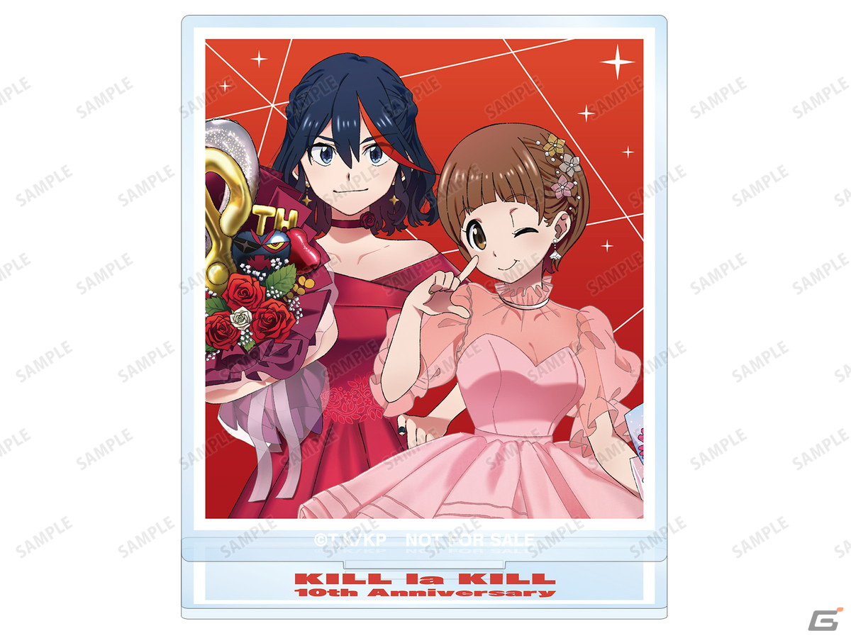「キルラキル」10周年記念ポップアップショップがタワレコ3店舗にて3月15日より開催！ドレスアップした流子らの描き下ろしイラストグッズもの画像