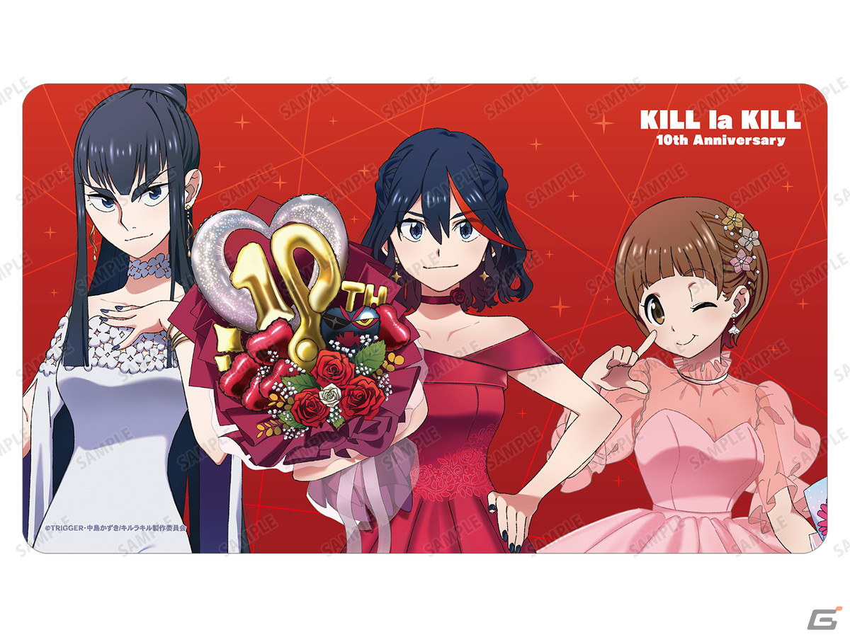 「キルラキル」10周年記念ポップアップショップがタワレコ3店舗にて3月15日より開催！ドレスアップした流子らの描き下ろしイラストグッズもの画像