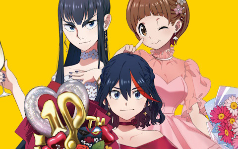 「キルラキル」10周年記念ポップアップショップがタワレコ3店舗にて3月15日より開催！ドレスアップした流子らの描き下ろしイラストグッズも