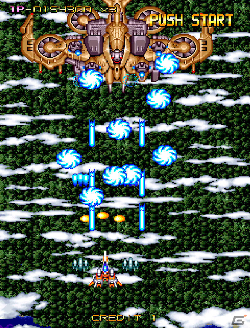 「アーケードアーカイブス ウォーオブエアロ」が2月29日にリリース！1Pと2Pの機体を合体できるSTGの画像3
