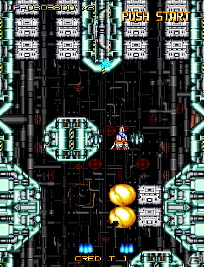 「アーケードアーカイブス ウォーオブエアロ」が2月29日にリリース！1Pと2Pの機体を合体できるSTGの画像5