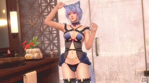 「DOAXVV」しずくの新SSR水着「宵待銀狐」が登場！ふわふわな耳と尻尾をもつ妖狐な女神にぴったりな“毛皮の表現”機能に対応の画像3