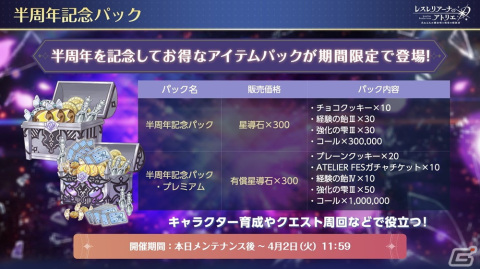 「レスレリアーナのアトリエ」半周年記念イベント開始！メインストーリー9章追加＆ヴァレリア、リディーがピックアップガチャに登場の画像8
