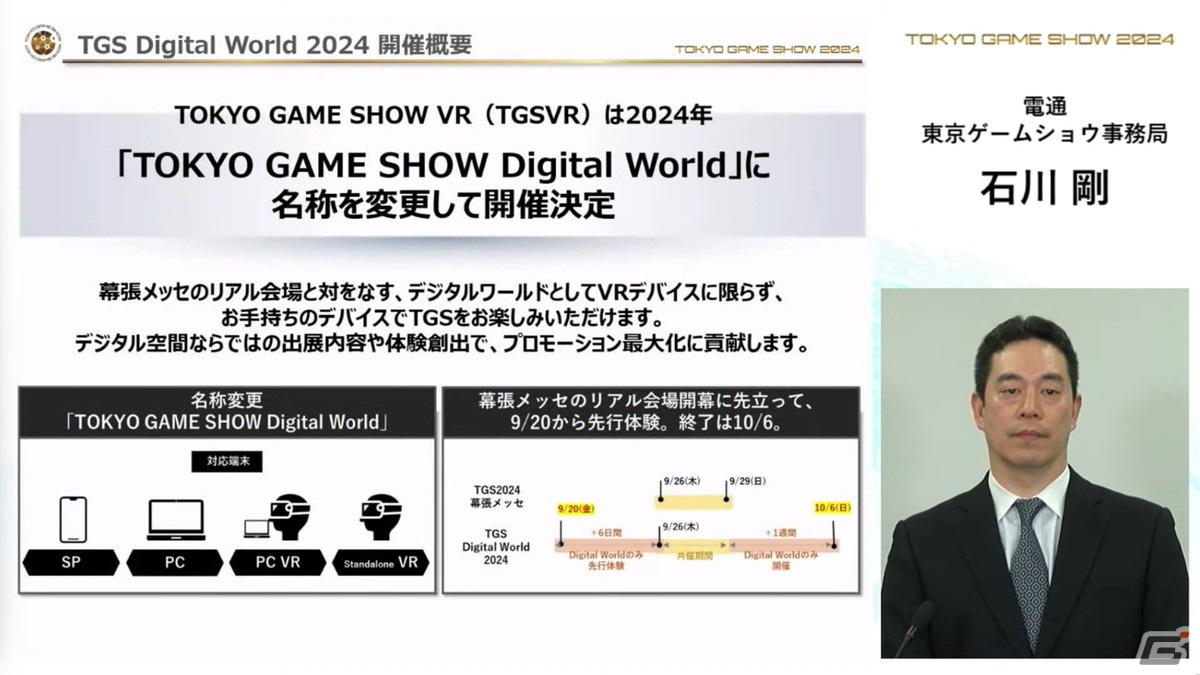 「東京ゲームショウ2024」では幕張メッセ全館を展示スペースに―国内はもちろん、海外来場者の増加を目指すの画像