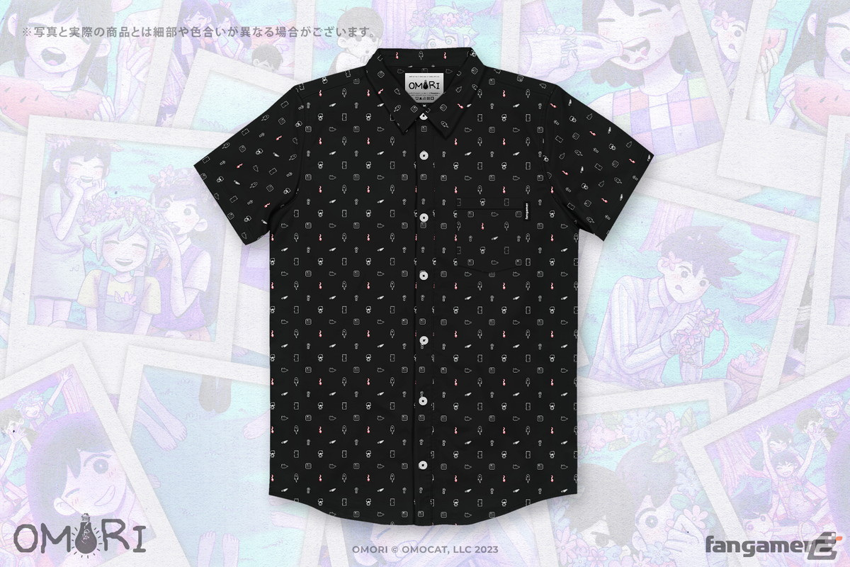 「OMORI」とFangamerがコラボした半袖シャツ、お弁当箱、ネックポーチ、キャップが登場!の画像