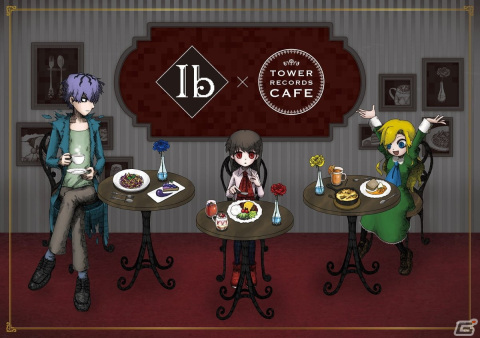 「Ib」とタワーレコードカフェのコラボが開催！描き下ろし＆ミニキャライラストを使った缶バッジやアクリルカードが会場限定で販売の画像1