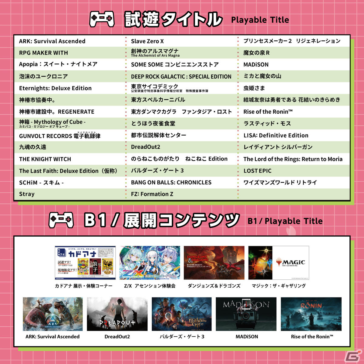 「ハピネットゲームフェス!~2024 春の陣~」ファイルーズあいさんやガーリィレコードチャンネル出演のステージが実施!の画像