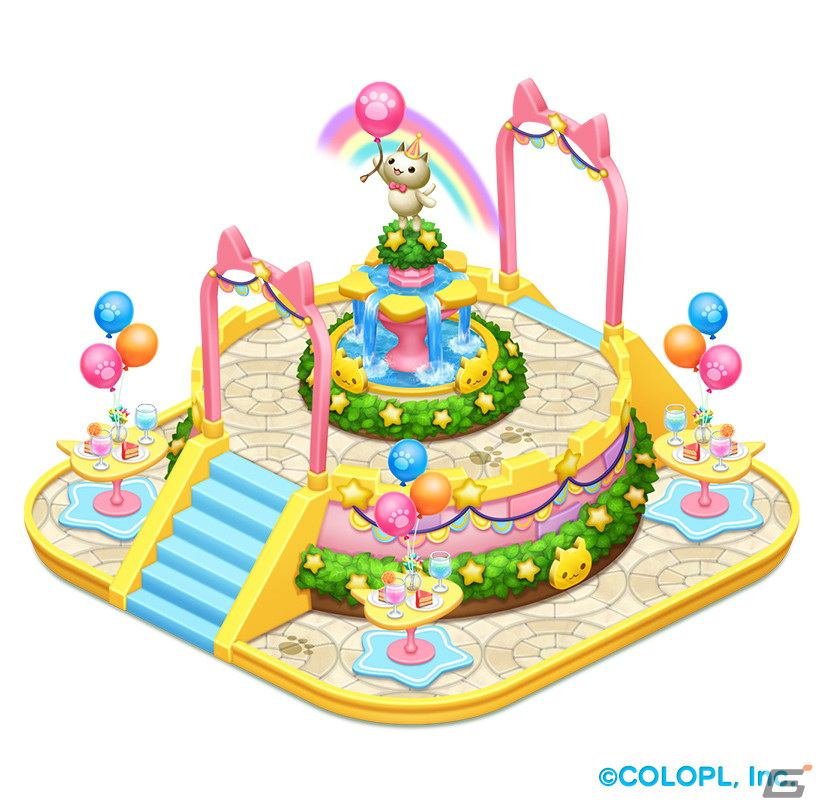 ほしの島のにゃんこ」は10周年！特別なかざり「10周年のパーティー会場