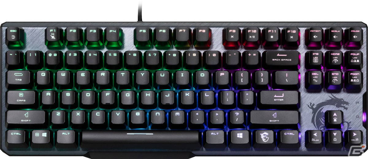 MSI、軽量メカニカルスイッチ採用のゲーミングキーボード「VIGOR GK50 ELITE TKL LR JP」を発売の画像