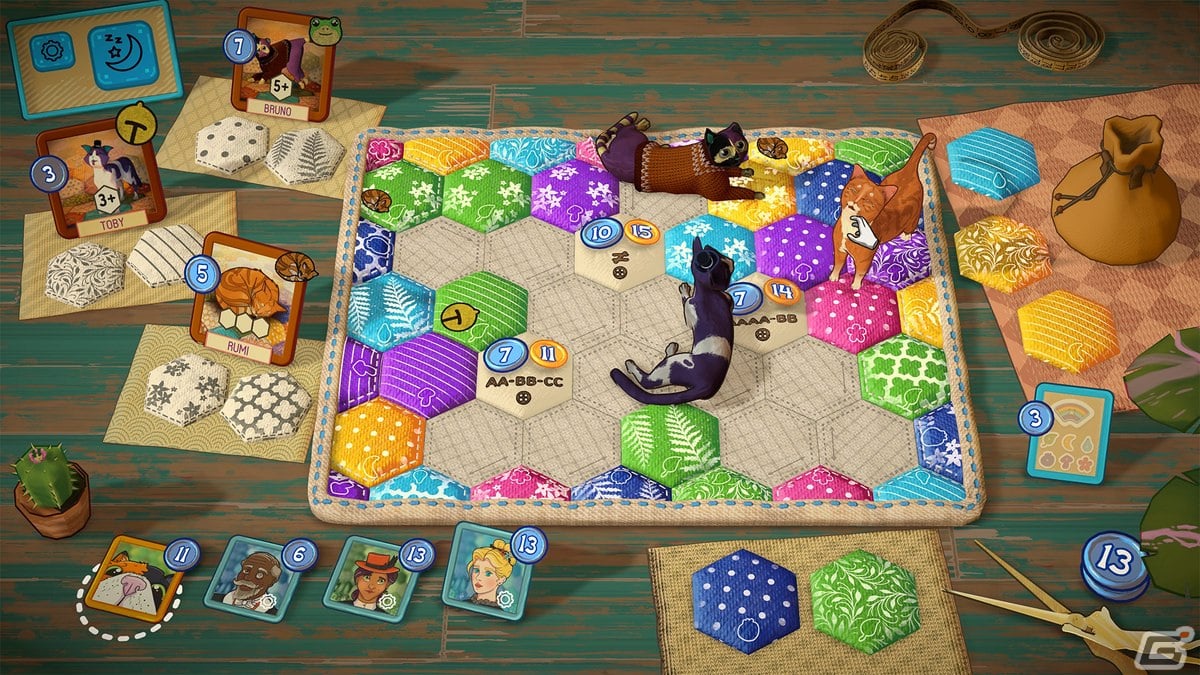 「キャリコ～陽だまりネコとパッチワーク～」がSteamで配信！キルトを作って、そこに愛らしいネコたちを集めていくパズルゲームの画像4