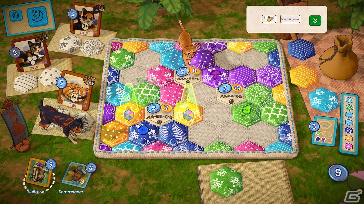 「キャリコ～陽だまりネコとパッチワーク～」がSteamで配信！キルトを作って、そこに愛らしいネコたちを集めていくパズルゲームの画像6