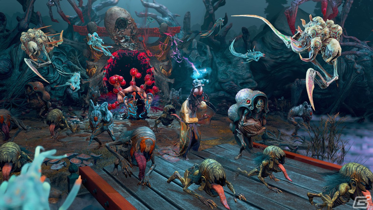 畏哭は、陽が沈むと異界の門から現れる。様々な異能力を有した畏哭は巫女を狙って宵闇より襲い来る。数多の畏哭が巫女に襲い掛かる様は「国津罪（くにつつみ）」と呼ばれている