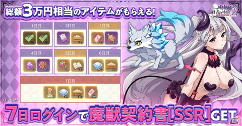 ハーレムRPG「ピーター・グリルと賢者の時間 貞操の守り人2」が配信！ログインで総額3万円以上のアイテムが全員もらえるキャンペーンも開催の画像3