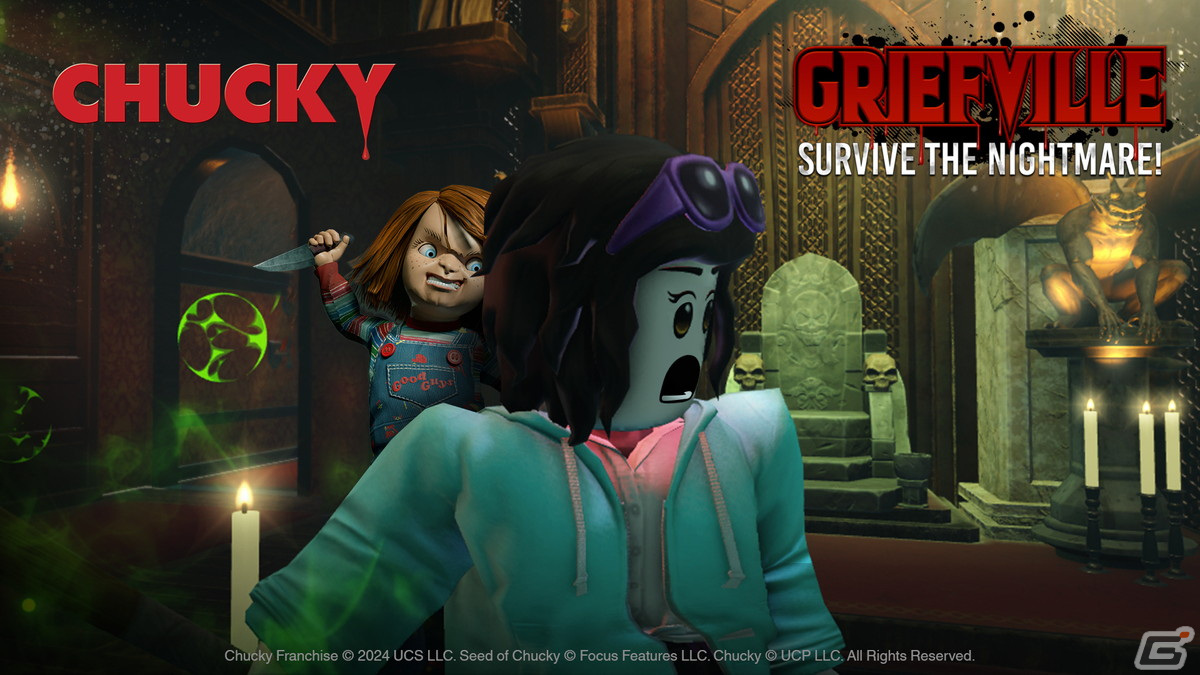 チャッキーの悪夢を生き残れ!インタラクティブ・ホラーゲーム「グリーフヴィル」がRobloxにて提供開始の画像
