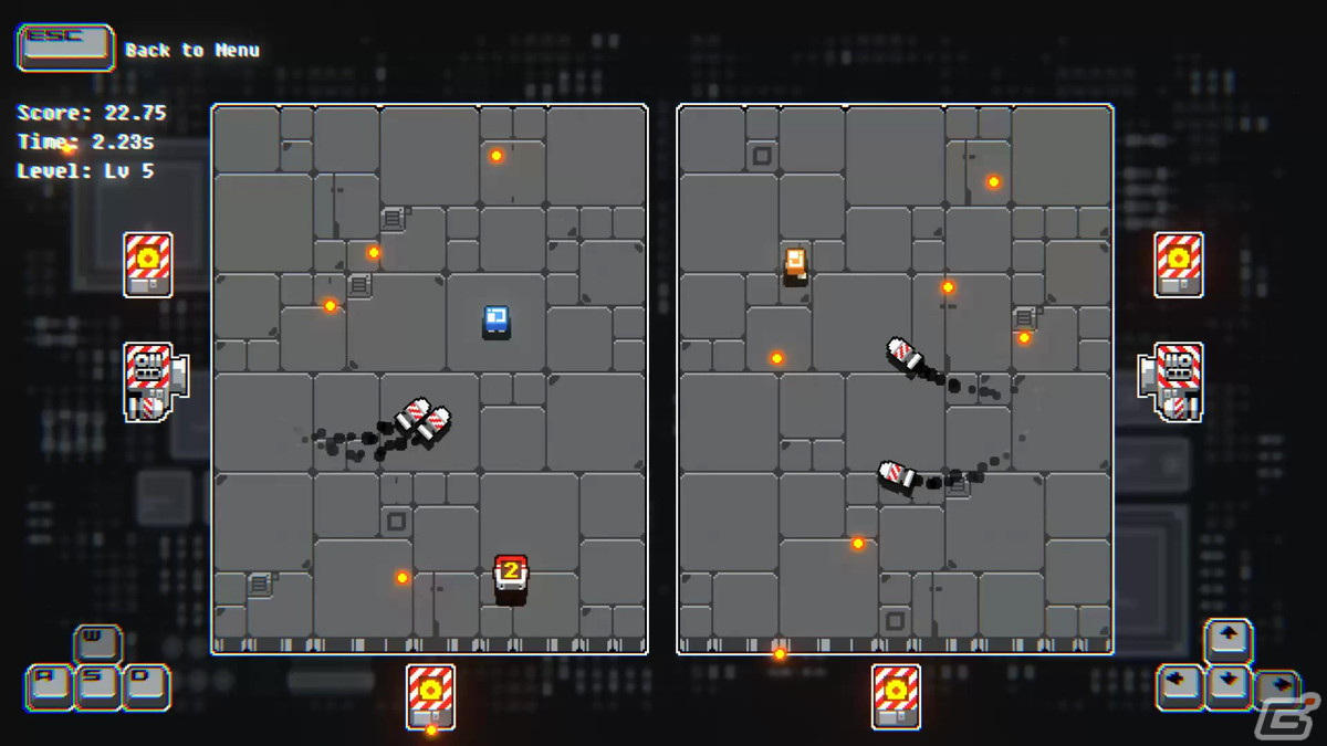 2体のロボを同時に操り13秒を生き残る弾幕回避ローグライクゲーム「13 Seconds」がSteamにて配信！の画像5