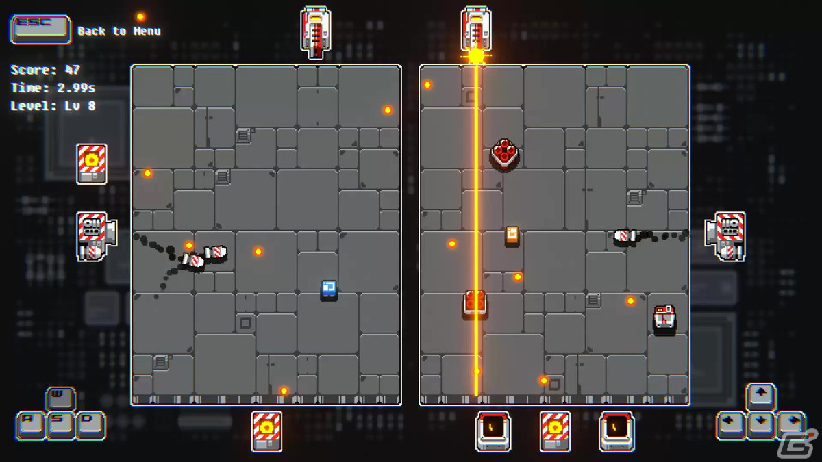 2体のロボを同時に操り13秒を生き残る弾幕回避ローグライクゲーム「13 Seconds」がSteamにて配信！の画像