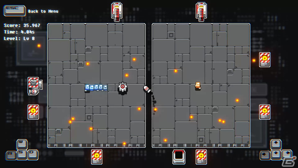 2体のロボを同時に操り13秒を生き残る弾幕回避ローグライクゲーム「13 Seconds」がSteamにて配信！の画像8