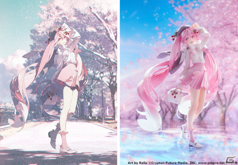 イラストレーター・Rella氏による“桜ミク”が1/6スケールフィギュアとなって登場！お出かけスタイルの衣服にも注目の画像2