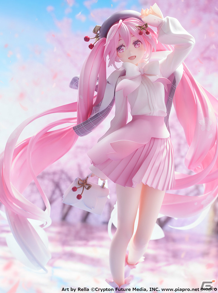 イラストレーター・Rella氏による“桜ミク”が1/6スケールフィギュアとなって登場!お出かけスタイルの衣服にも注目の画像