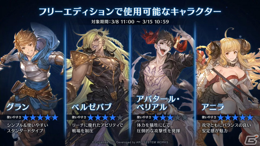 「グランブルーファンタジーヴァーサス -ライジング-」DLCキャラとしてヴェインが4月上旬、ベアトリクスが5月下旬に配信！の画像