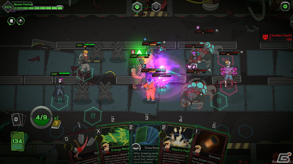 チームを率いてエイリアンと戦うローグライクカードオートバトラー「バイオ ディフェンダー」の早期アクセスがSteamにて配信開始！の画像