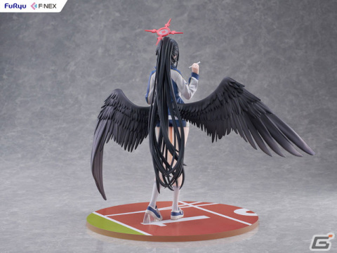 「ブルアカ」Mx2J氏が描いたハスミ(体操服)がフィギュア化!特徴的な大きな翼や美しく長い黒髪を束ねたポニテなどを忠実に再現の画像