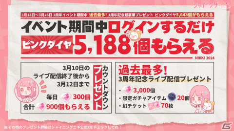 「シャイニングニキ」3周年イベントが開催！URコーデ「風眠る森の残墟」やSSRコーデ「風そよぐ約束」をゲットしようの画像1