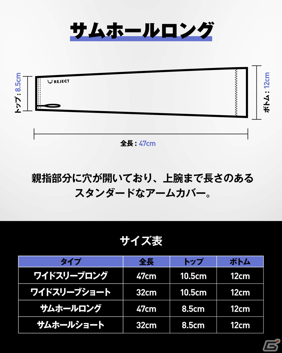 プロeスポーツチーム「REJECT」が「REJECT GAMING ARM SLEEVE」を発売！Akame選手やKaronpe選手も競技中に使用しているアームカバーの画像5