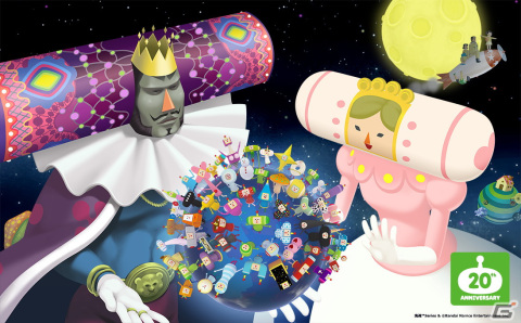 「塊魂」シリーズの20周年記念イラストが公開！「塊魂TRIBUTE」全59キャラクターのアクスタやガシャポン「めじるしアクセサリー塊魂」も登場の画像1