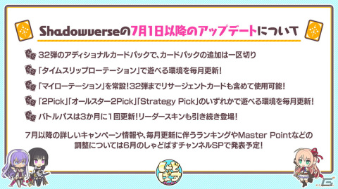 「Shadowverse」カードパックの追加は第32弾「ヒーローズ・オブ・シャドウバース」で一区切り、「タイムスリップローテーション」に変更の画像2