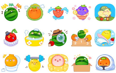 「スイカゲーム」Switch/iOS版の累計DL数が800万を突破！フルーツたちが日常生活を楽しむLINEスタンプ第3弾も配信