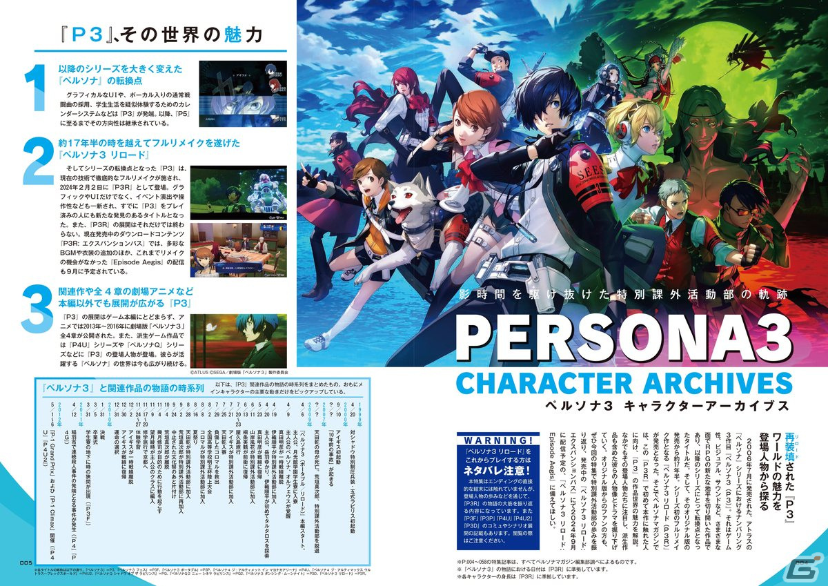 5年ぶりの「ペルソナマガジン」最新号が本日刊行!「P3R:エクスパンションパス」および「Episode Aegis」に迫るインタビューもの画像