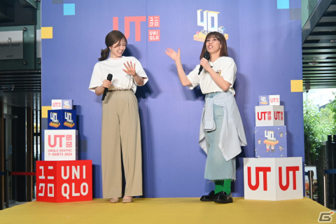 「UT×GAME カプコン40周年 UT発売イベント」に白石麻衣さんと吉田沙保里さんが登場!高さ約3メートルを誇るアーケードゲーム機もの画像