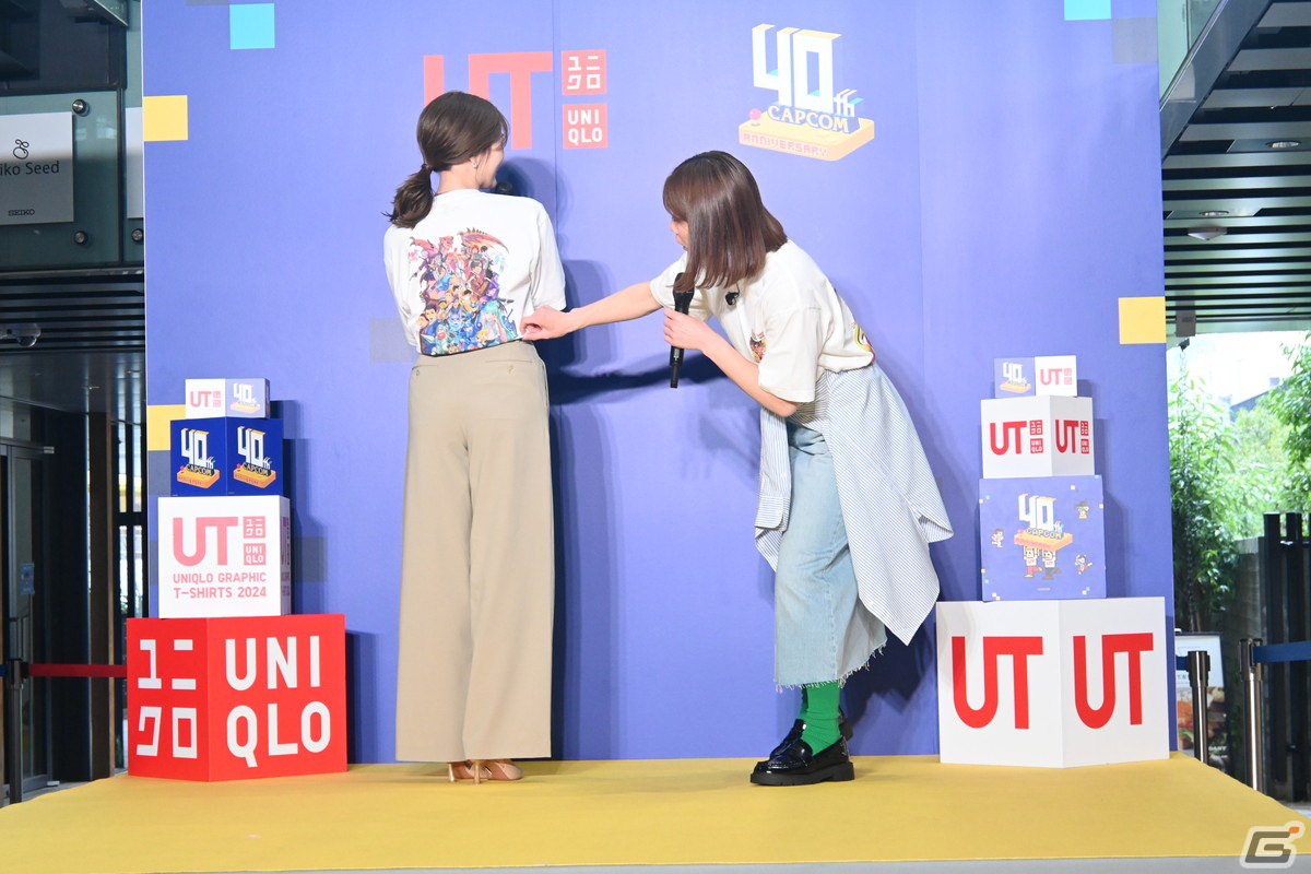 「UT×GAME カプコン40周年 UT発売イベント」に白石麻衣さんと吉田沙保里さんが登場！高さ約3メートルを誇るアーケードゲーム機もの画像4
