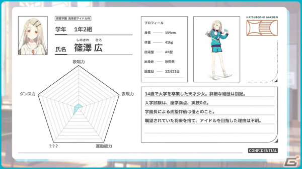 「学園アイドルマスター」の登場アイドル「篠澤広(CV:川村玲奈)」が発表!上手くいかないことに喜びを感じるミステリアスな天才少女の画像