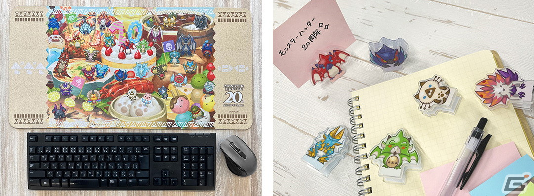 「モンスターハンター」20周年記念のカプコンカフェで展開されるコラボグッズが一挙公開！タンブラーやフードピックなど盛りだくさんの画像