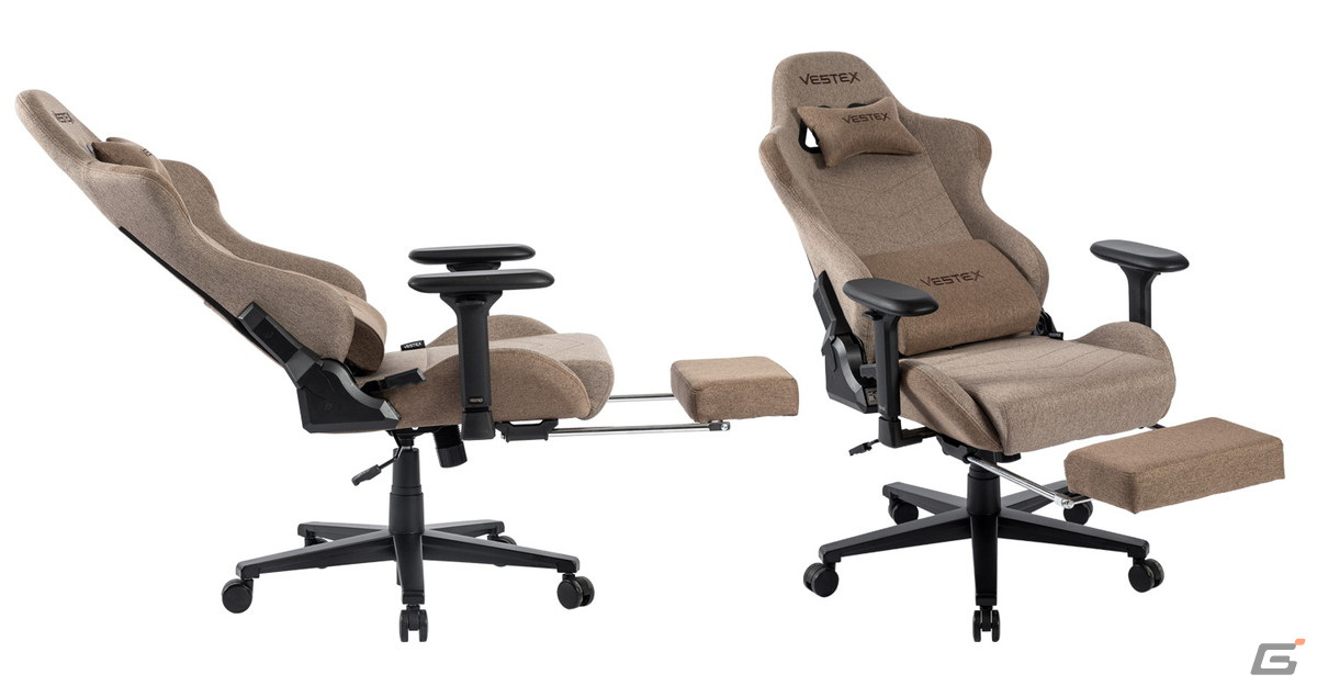 ルームワークス、インテリアに溶け込むオフカラーで展開するライフスタイルゲーミングチェア「VESTEX S1」シリーズを発売の画像