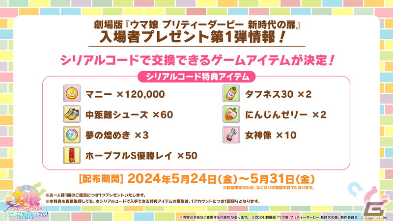 「ウマ娘」新衣装の「ダイイチルビー」「ダイタクヘリオス」が育成ウマ娘に登場！劇場版の完成披露プレミア、「ハチャウマ」最新情報もの画像
