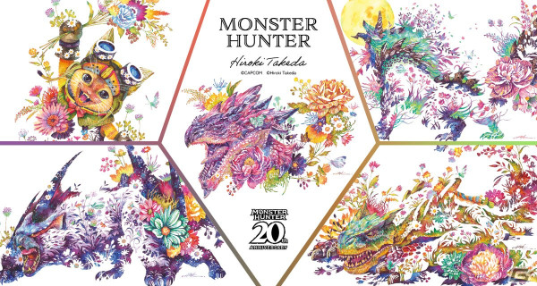 「モンスターハンター」と現代アーティストのタケダヒロキ氏によるシリーズ20周年記念商品が公開！ティガレックスやナルガクルガのコラボアートもの画像1