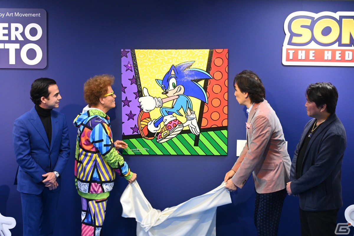 アーティスト・ロメロ ブリット氏の個展に「ソニック」とのコラボ作品が登場!注目ポイントは目の色の画像