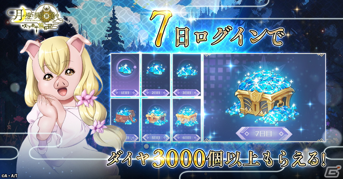 真や巴らと世直しの旅へ！オートバトルRPG「月が導く異世界道中 天下泰平旅日記」がG123にて配信開始の画像