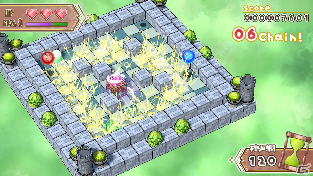 ハコを転がして魔法を発動し敵を倒すアクションパズル「ハココロV」が配信！心行くまでパズルを楽しめるとことんモードも搭載の画像9