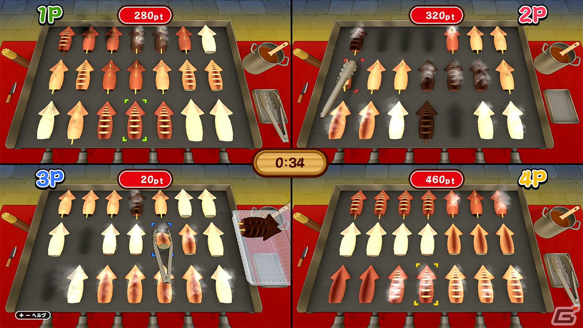 いか焼きを作って大繁盛を目指すゲーム「作って！いか焼き」が配信！「スコアアタック」モードや「対戦」モードを搭載の画像