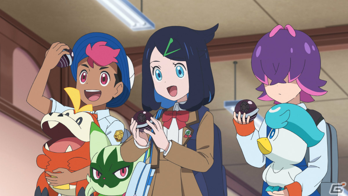 アニメ「ポケットモンスター」クラベルを大場真人さん、オモダカを小林沙苗さん、ジニアを畠中祐さん、キハダを松井恵理子さんが担当!の画像