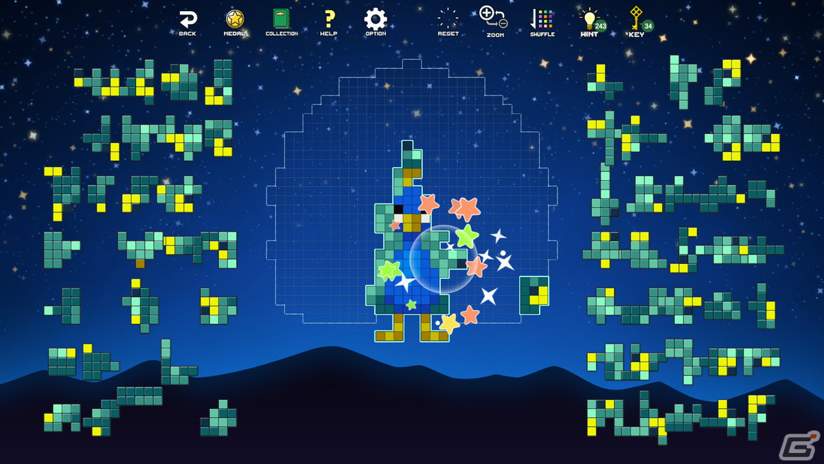 パズルゲームアプリ「ドットピースパズル」のSteam版が4月11日に配信！お手本のドット絵が表示されない高難易度モード「クラヤミ」も実装の画像12