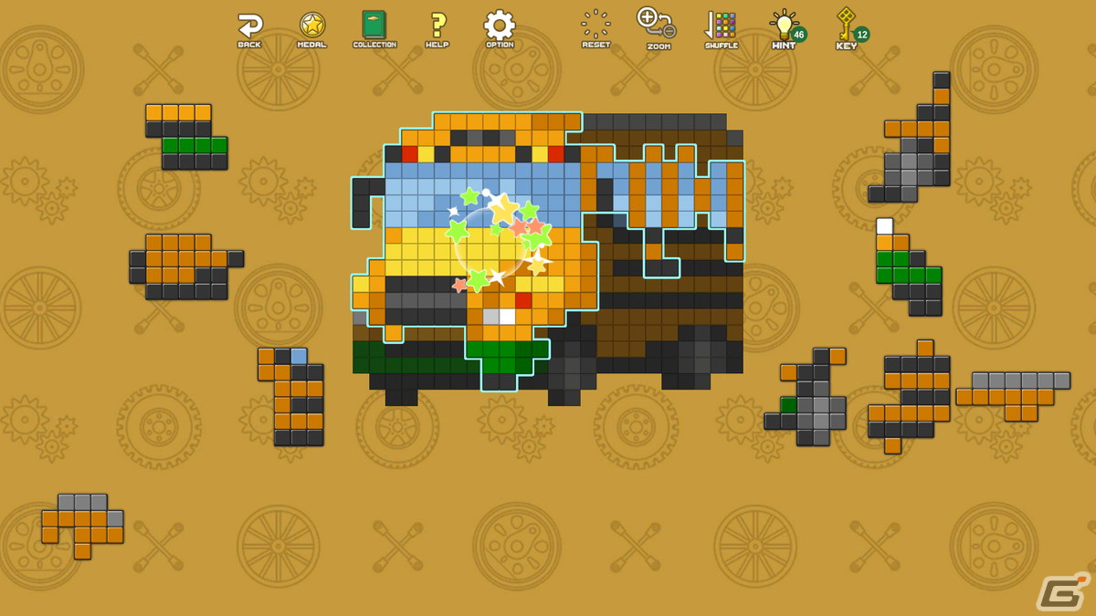 パズルゲームアプリ「ドットピースパズル」のSteam版が4月11日に配信！お手本のドット絵が表示されない高難易度モード「クラヤミ」も実装の画像7