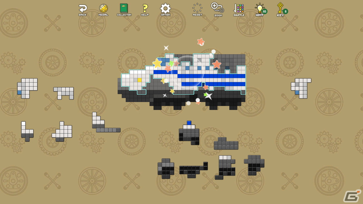 パズルゲームアプリ「ドットピースパズル」のSteam版が4月11日に配信！お手本のドット絵が表示されない高難易度モード「クラヤミ」も実装の画像8