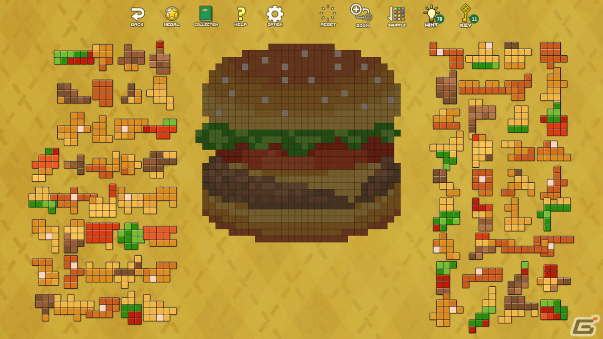 パズルゲームアプリ「ドットピースパズル」のSteam版が4月11日に配信！お手本のドット絵が表示されない高難易度モード「クラヤミ」も実装の画像9