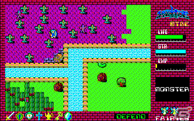 「ハイドライド（PC-9801・Windows11対応版）」がプロジェクトEGGでリリース！斜め移動や10段階の速度調整が可能の画像4