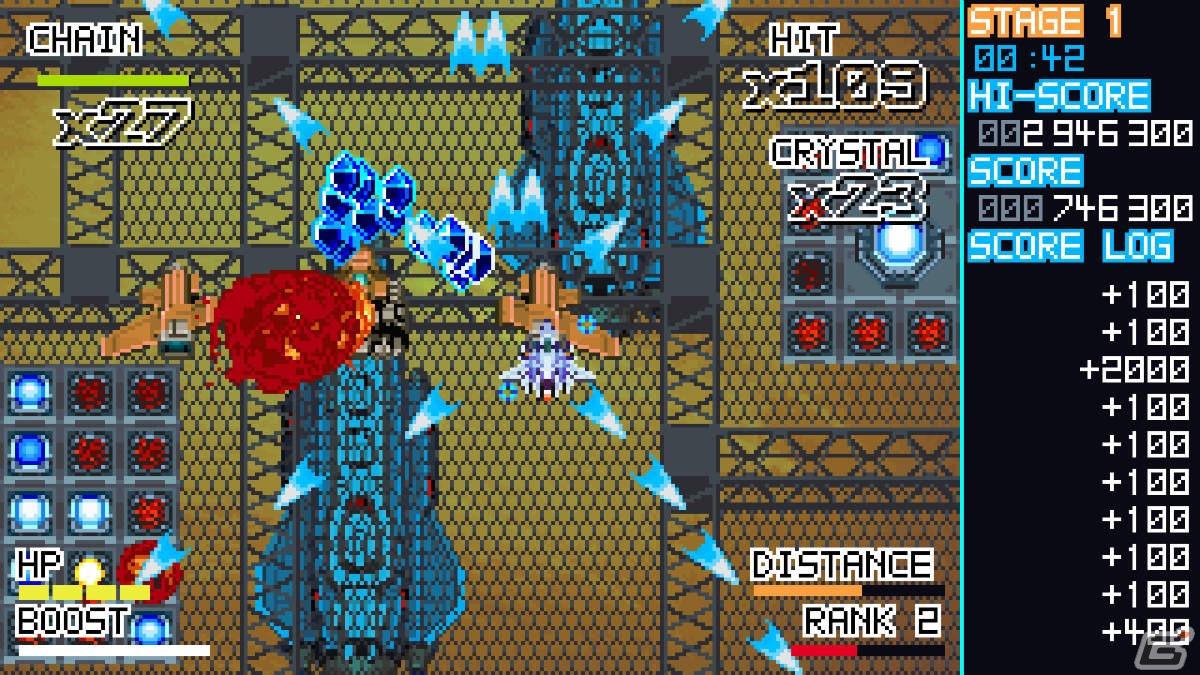 「Crystal Breaker」のPVが公開!近接攻撃と速攻破壊が重要な縦スクロールシューティングの画像